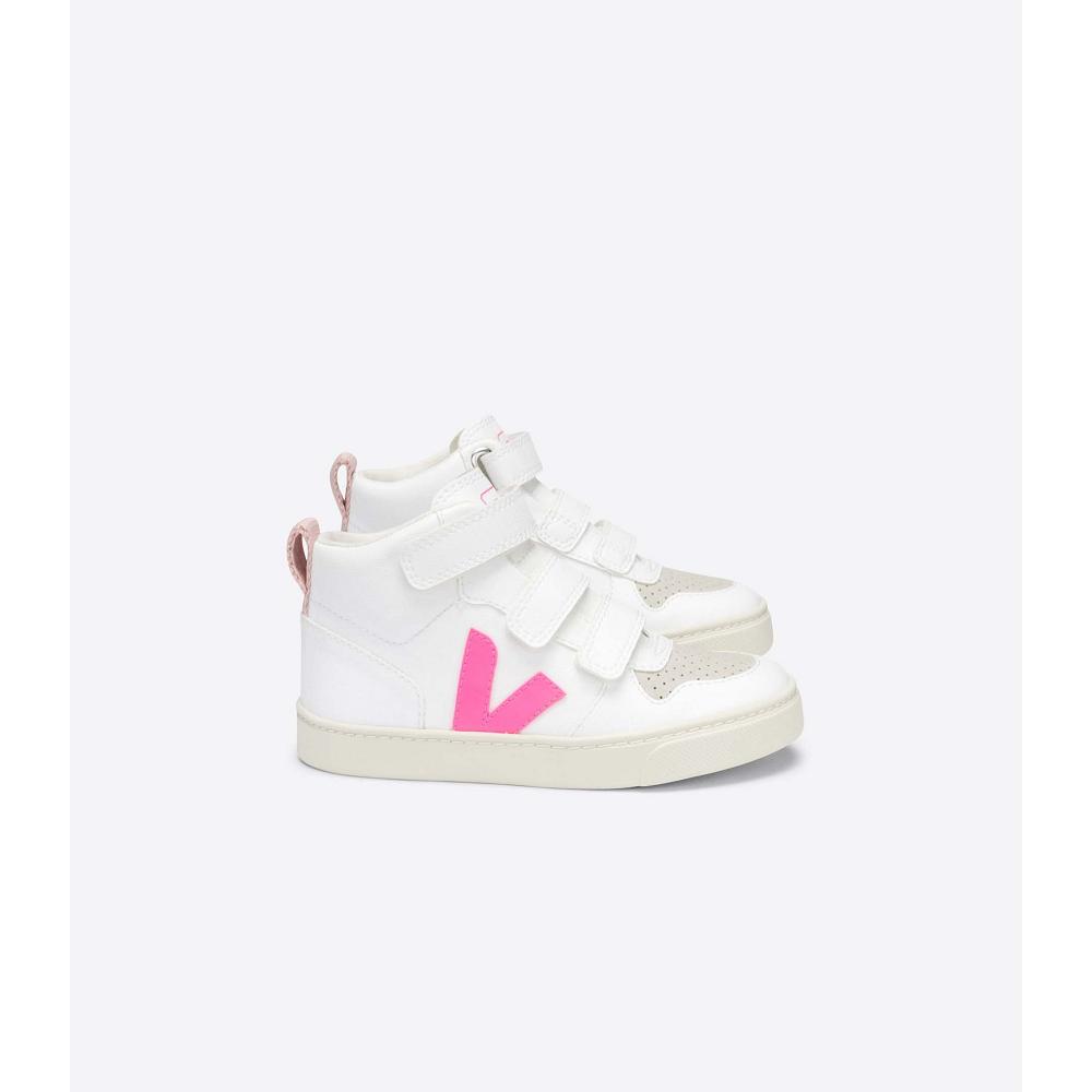 Veja V-10 MID CWL Schoenen Kinderen White/Pink | NL 798XYU